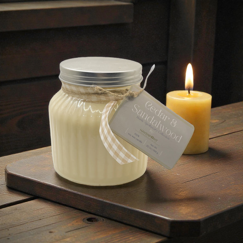 Cedar & Sandalwood – Rustic Hand Poured Candle