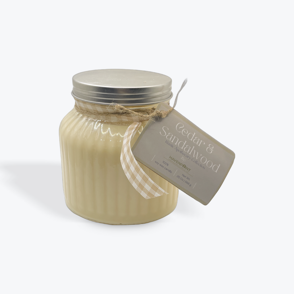 Cedar & Sandalwood – Rustic Hand Poured Candle