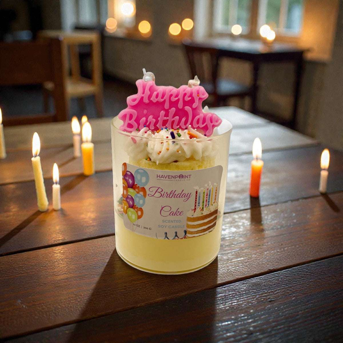 🎂 Happy Birthday – Decorative Candle