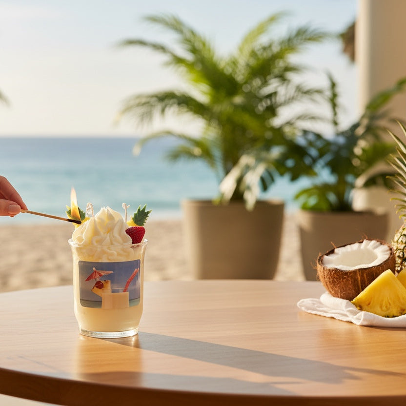 🥥🍍 Piña Colada – Decorative Candle