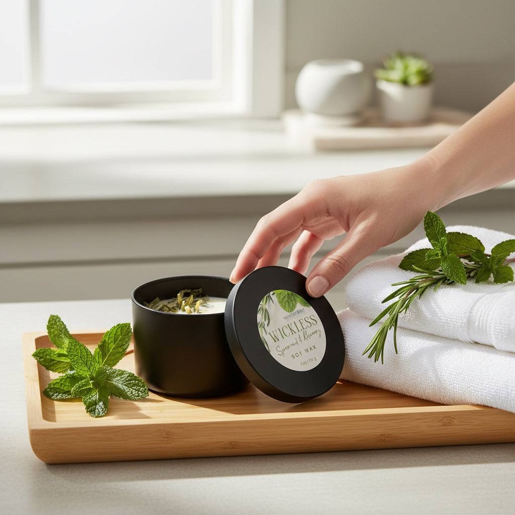 Spearmint & Rosemary – Wickless Candle
